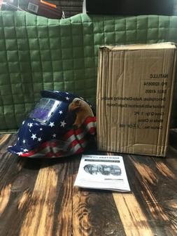 Steel Core Auto Darkening Welding Helmet with American Eagle