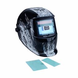 Steel Core Auto-Darkening Welding Helmet with Skull Design