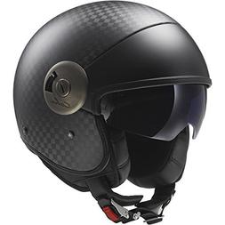 Cabrio Carbon Open Face Motorcycle Helmet With Sunshield  By