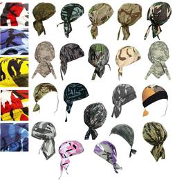 Camouflage Skull Cap Camo Doo Rag Bandana Headwrap Chemo Mot