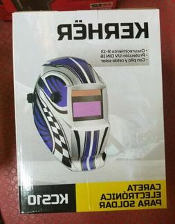 KCS10 KERHER AUTO DARKENING WELDING HELMET WITH RACING DESIG