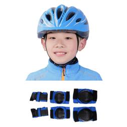 MagiDeal Skateboarding Wrist Knee Elbow Pads with Helmet for