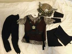 NEW Lillian Vernon 7pc Viking Costume w/Helmet Hat 7-8 year 
