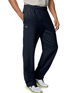 Champion Men's Powerblend Sweats Open Bottom Pants Navy XXL