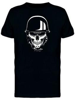 Skull With German Biker Helmet Men's Tee -Image by Shutterst