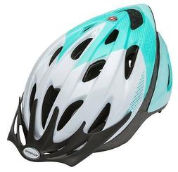 Schwinn Thrasher Adult Microshell Bicycle Helmet, White/Teal