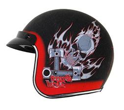 Vega X-380 Open Face Helmet with Speed Devil Graphics  by Ve